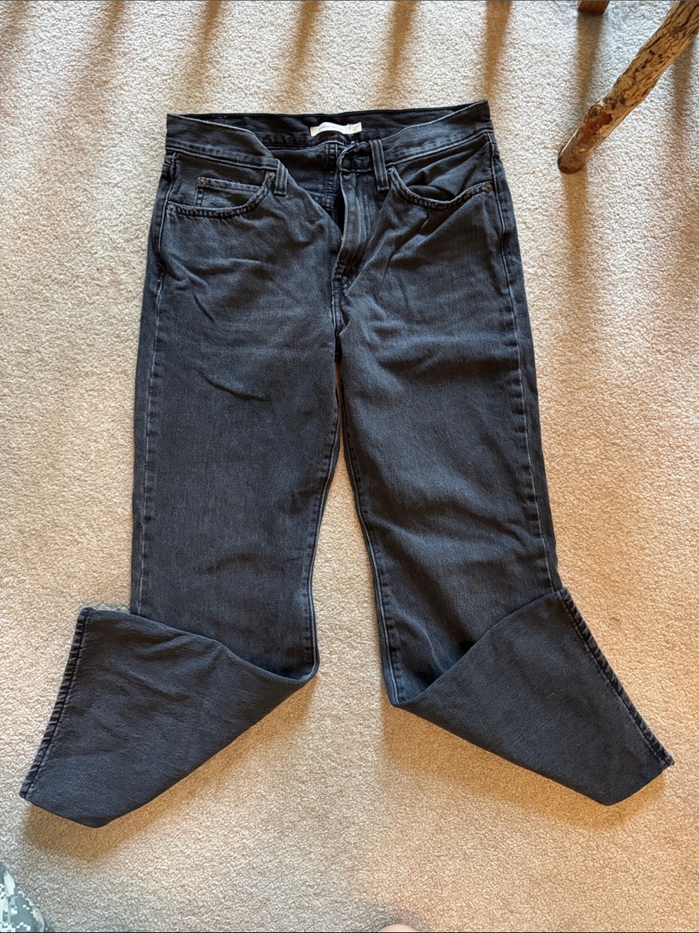 Levi's Women's Baggy Bootcut Jeans in Washed Black